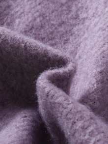 SHEIN 男婴V领二合一针织毛衣，高领针织套头衫，适合秋冬季 - 紫色 - 查看 5