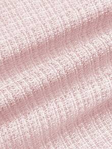 Elenzga Camisa elegante de mujer con contraste de color, volantes, parches y cintura ceñida, con mangas cortas, para otoño - Rosa - Ver 8