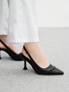 CUCCOO BIZCHIC 女士优雅简约高跟鞋，适合工作和通勤场合。 - 黑色 - 查看 4