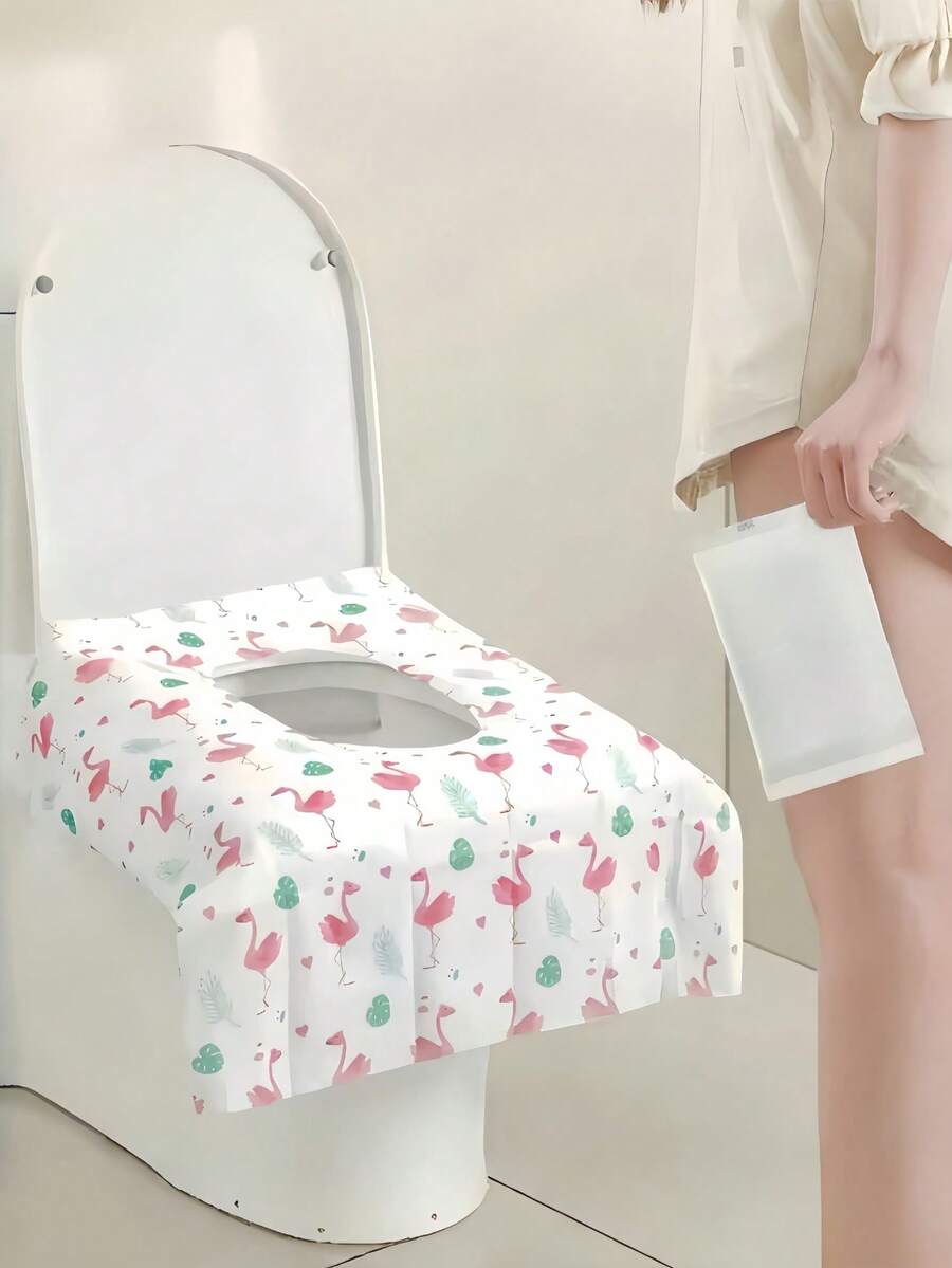 5PCS/10PCS/20PCS Disposable Portable Waterproof Full Coverage Disposable Toilet Seat Cover For Home Travel Public Bathroom All Season Hygienic Convenient Travel Essential Must Have Sanitary Product