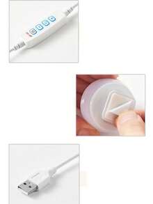 LED可调光化妆镜灯（不含镜子），USB供电，塑料材质，化妆镜灯，灯光可调节，免钻孔化妆镜灯，适用于梳妆台、化妆镜、家居装饰及各种镜子装饰