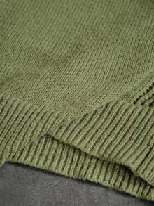 Anewsta Áo len chui đầu màu xám dệt tay họa tiết hoa 3D thanh lịch dành cho nữ, thích hợp cho mùa thu, mùa đông, đi chơi, thanh lịch, trang trọng, tiệc tùng, sang trọng, năm mới, giáng sinh, công sở, tốt nghiệp, đám cưới, ấm cúng - xanh quân đội - Xem 8