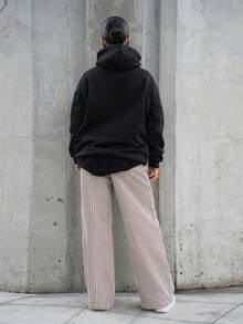 SAYEHFBABY بنطلون نسائي فضفاض واسع الساق بطبعات خطوط وحروف