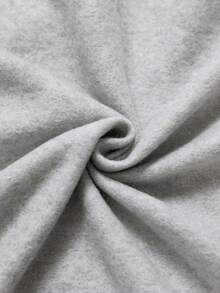 SHEIN Sweetra Young 少女复古保罗刺绣图案卫衣，休闲舒适学院风刺绣连帽套头衫，宽松版型，适合秋冬季穿着 - 灰色 - 查看 3