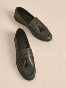 Rosivie Scarpe da donna casual e versatili, adatte per il pendolarismo, con decorazione a frange, stile minimalista