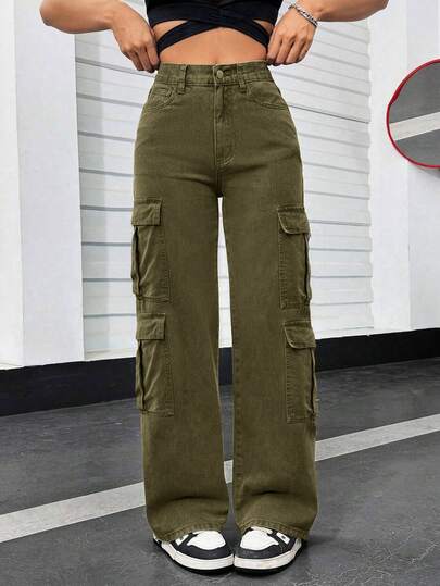 ZYANYA jeans mujer jeans tiro alto mujer pantalón mezclilla mujer baggy jeans mujer pantalones cargos de mujer Ropa vaquera Pantalon de mujer
