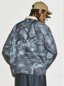 PAVTROS 男士树枝印花单排扣休闲宽松长袖衬衫 - 彩色 - 查看 3