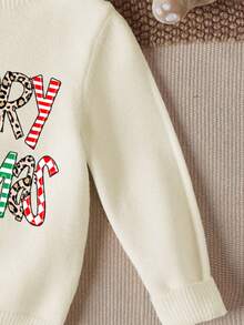 SHEIN Weihnachtlicher, minimalistischer Strickpullover für Kleine Jungen, geeignet für Herbst/Winter, klassische Weihnachtsmotive wie Weihnachtsmann, Weihnachtsbaum, Schneemann, Weihnachtsgeschenke, Rentier, Schneeflocken, Weihnachtsgrafiken - Verschiedenfarbig - Übersicht 5