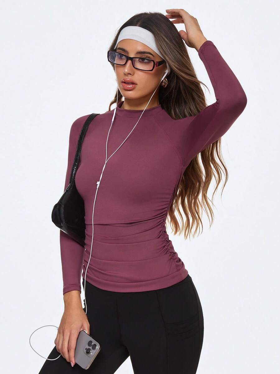 Eassivo Eassivo Top deportivo popular para mujer, ropa deportiva de yoga - Morado - Ver 1