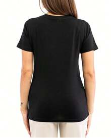 Kappa Women's T-Shirts Black - Black - View 3