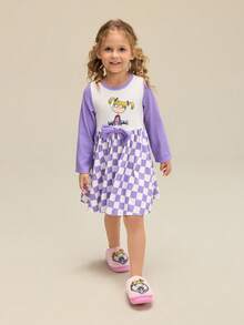 Nick 90s | SHEIN 可爱刺绣卡通女童粉色儿童防滑室内拖鞋，柔软保暖，适合幼儿和儿童冬季穿着，轻便耐用的EVA鞋底，适用于家庭卧室空调房，春、秋、冬季皆宜。 - 粉色 - 查看 4