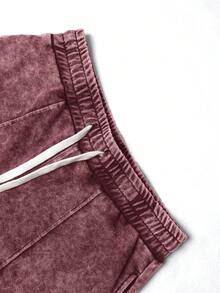 Manfinity EMRG Men's Casual Fashion Distressed Drawstring Waist Loose Wide Leg Sweatpants