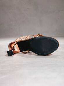 CUCCOO SZL Women's Rhinestone Embellished Shoes, Suitable For Dating, Parties, Weddings And Various Occasions - Champagne - View 5