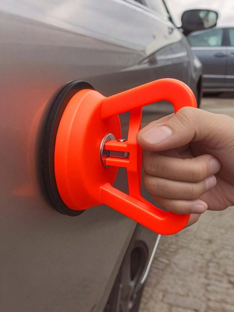Powerful 2 Pieces Large Car Shape Dent Puller Set - Easy Suction Cup Bump Fixer And Repair Tool - Ideal For Auto Dent Repair
