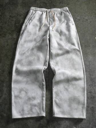 Manfinity Roghcode Erkek Düz Renk Günlük Eşofman Altı - Gri Yıkanmış Pantolon, Gri Spor Pantolon, Gri Kot Spor Pantolon, Gri Yıkanmış Spor Pantolon, Yıkanmış Spor Pantolon, Asit Yıkanmış Spor Pantolon, Retro Spor Pantolon