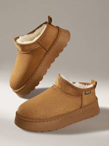 Solecia Women's Thick Sole Thermal Lined Casual Everyday Snow Boots For Christmas