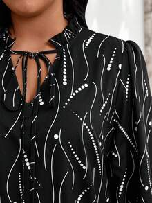 EMERY ROSE Vestido casual de línea A con estampado para mujer talla grande