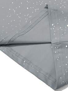 Claim Dot 男士银箔印花圆领短袖T恤 - 灰色 - 查看 6