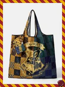 HARRY POTTER X SHEIN 1 件装，四个学院风背心包，女士可折叠手提包 - 彩色 - 查看 2