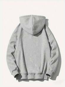 Sudadera Hoodie Sweatshirt Con Estampado De Corazón,Diseño Casual Para Mujer,Sudadera Con Capucha De Manga Larga Con Cordón Para Otoño E Invierno - Gris - Ver 2