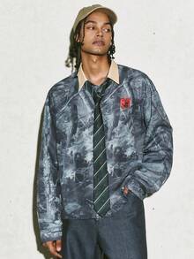 PAVTROS 男士树枝印花单排扣休闲宽松长袖衬衫 - 彩色 - 查看 7