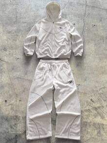 AXEPEAK Plus Size Men's Casual Hoodie And Sweatpants Set, Autumn/Winter