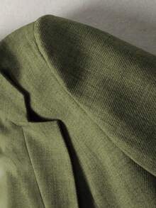 Franclia 灰色条纹拼布长袖翻领女式西装外套