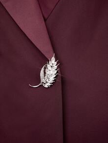 Al Najma Áo choàng Abaya trơn màu dành cho nữ có cổ choàng, tay dài thanh lịch - Màu Đỏ Sâu - Xem 6