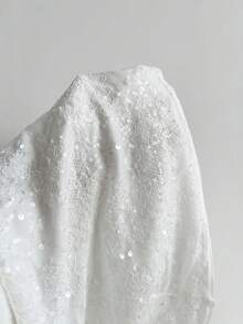 Elamini 优雅奢华女士蕾丝胸前系带衬衫 - 白色 - 查看 5