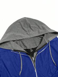 EMERY ROSE 女士宽松简约撞色收腰休闲外套 - 寶藍色 - 查看 7