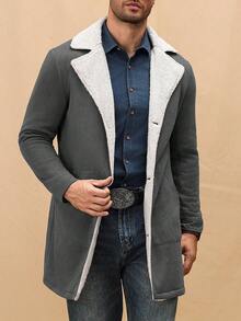 Manfinity Mode 男士秋冬撞色立领休闲针织外套，外出朋友外套，适合送给朋友、丈夫、男友的礼物