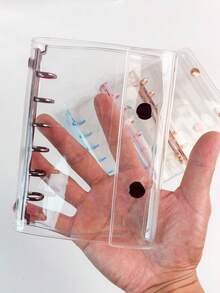 A7 Transparent Portable File Folder With Double Snap Design, Can Store Beautiful Photos, Can Be Used As Photo Album, Money Saving, Stationery, Notebook, Sticker Book, Office Supplies, School Supplies, Back To School - Multicolor - View 7