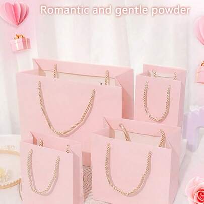 1pc Pink Wedding Gift Bag, Birthday Gift Packaging Bag, Cosmetic Lipstick Gift Bag, Holiday Party Gift Packaging Bag