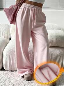 Livesso Women's Solid Color Casual Pants