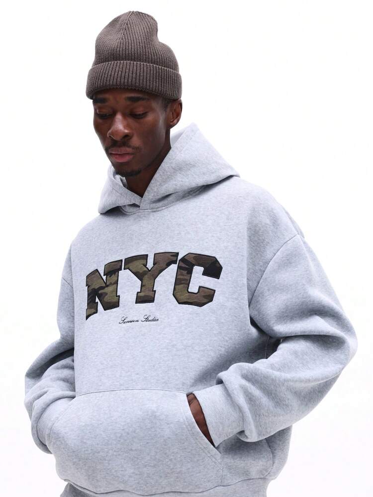 NYC Camouflage Applique Hoodie