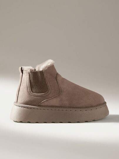 Solecia Women's Thick Sole Fleece Lined Casual Warm Snow Boots