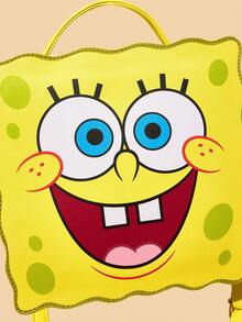 SpongeBob SquarePants | SHEIN 1个PU皮革可爱卡通人物印花手提包，配有可拆卸肩带，可手提或斜挎，可装钱包、纸巾、手机等，适合女性和学生，俏皮可爱，是送礼佳品，黄色 - 黃色 - 查看 7