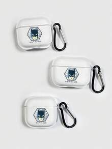 BATMAN X SHEIN 透明无线耳机盒 - 卡通图案，带黑色挂钩（时尚粉丝必备） - 無色 - 查看 5