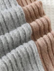 Cozy Pixies 4pcs Baby Girl Solid Color Knit Soft Peter Pan Collar Long Sleeve Pullover Top & Elastic Waist Pants Set Baby Set Autumn Winter Season Baby Girl Knitted Outfits Baby Girl Warm Sets Two Piece Winter Outfits For Toddler Girl Knit Two Piece Toddler - Multicolor - View 8