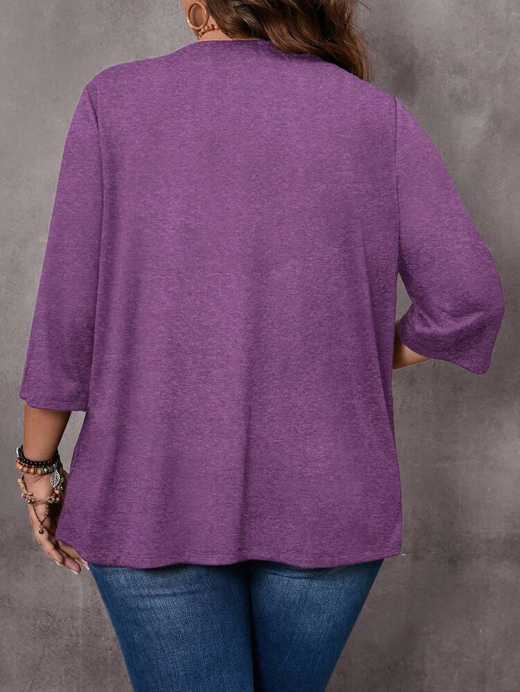 Veste décontractée pour femmes de grande taille, couleur unie, pour enseignantes, automne
