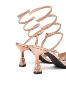 CUCCOO SZL Women's Rhinestone Embellished Shoes, Suitable For Dating, Parties, Weddings And Various Occasions - Champagne - View 8