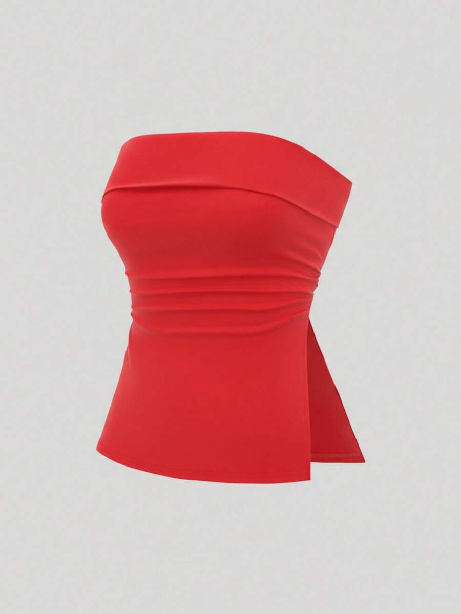 Women Tops - Red - View 1