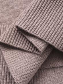 DAZY Women's Casual Solid Color Side Slit Long Sweater, Autumn - Pink - View 6