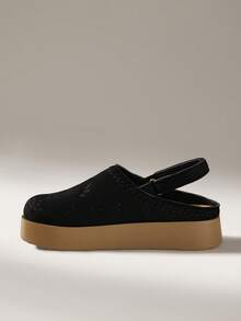 Solecia Women's Casual Versatile Commuting Embroidered Platform Shoes - Black - View 3
