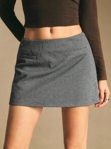 Poéselle Váy ôm body họa tiết kẻ caro thời trang thanh lịch cho nữ - Đen và trắng - Xem 2