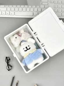 INS 白色照片卡收纳盒 INS 照片卡夹 收纳盒 照片卡套 偶像照片收藏整理盒 1个装 - 白色 - 查看 2