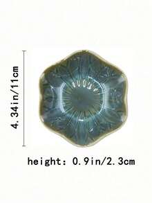 1 khay đựng đồ trang sức lá sen bằng gốm sứ màu xanh ngọc bích thanh lịch đựng hoa tai, nhẫn, chìa khóa và phụ kiện nhỏ, quà tặng sinh nhật hoặc năm mới hoàn hảo, lưu trữ trên bàn làm việc ngày lễ tình nhân - màu xanh lá - Xem 6