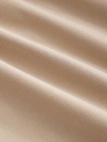 SHEIN MOD 女士卡其色短款休闲宽松外套，配腰带，秋季外套，秋装，秋装，度假女装，返校季 - 卡其色 - 查看 5