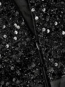 SHEIN MOD 大码女士黑色露肩亮片优雅连衣裙，适合阵亡将士纪念日、毕业典礼、派对、女士派对礼服、修身连衣裙、女士夏季连衣裙、蜜月旅行装、毕业典礼礼服、婚礼宾客礼服、度假装、飘逸连衣裙、派对连衣裙、修身连衣裙等场合。 - 黑色 - 查看 2