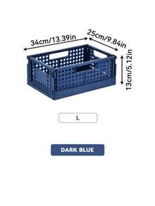 Joivida 1Pc Macron Colors Plastic Foldable Storage Basket Perfect For Storge And Daily Use Easy Assembly Can Be Used In Kitchen Bathroom Office Living Room Classroom Domitries - Multicolor - View 25